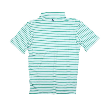 Men's - Emerald Stripe Polo Short Sleeve Shirt