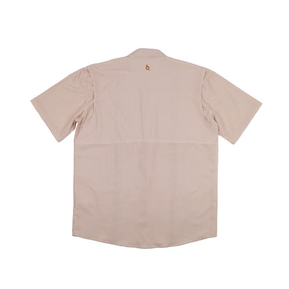 Men’s - Guayabera - Gameday Burnt Orange Wave Check Short Sleeve Shirt