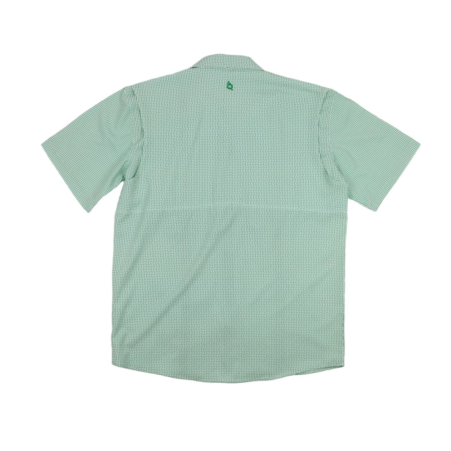 Men’s - Guayabera - Gameday Green Wave Check Short Sleeve Shirt