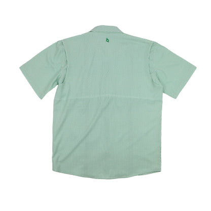 Men’s - Guayabera - Gameday Green Wave Check Short Sleeve Shirt