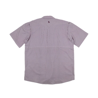 Men’s - Guayabera - Gameday Maroon Wave Check Short Sleeve Shirt