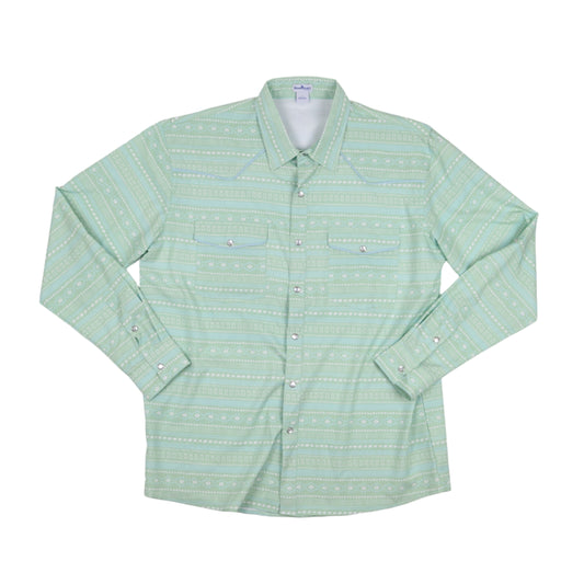 Men's - Aztec Stripe '25 Pearl Snap Long Sleeve Shirt