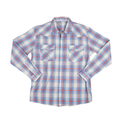 Men's - All American Plaid Pearl Snap Long Sleeve Flannel Shirt