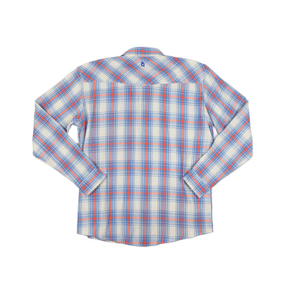 Men's - All American Plaid Pearl Snap Long Sleeve Flannel Shirt