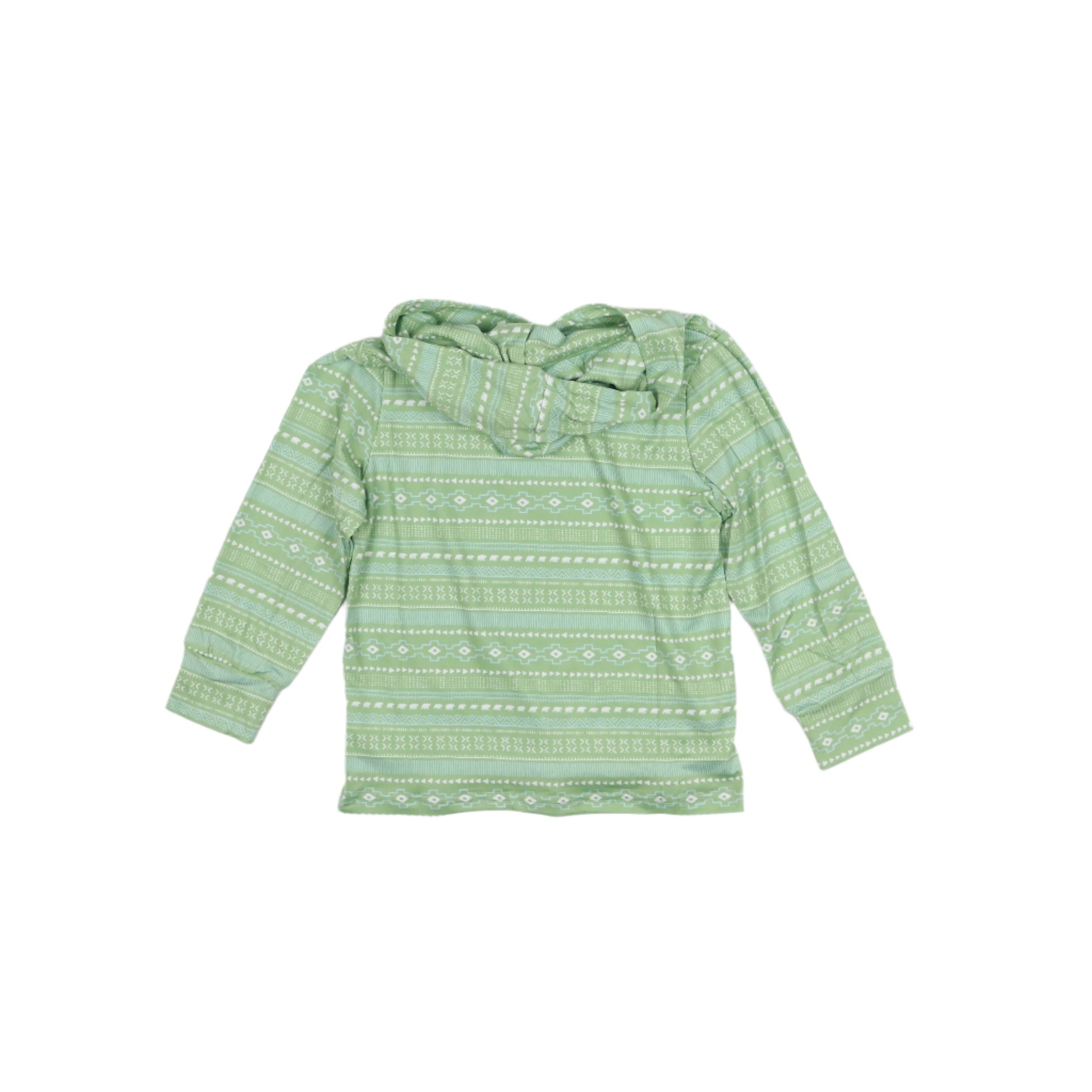 Kids lightweight performance hoodie in Aztec Stripe football print, UPF 50+ sun protection by BlueQuail Clothing Co