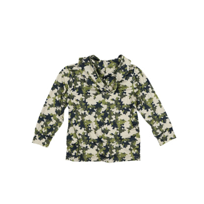 Kids lightweight performance hoodie in Digital Camo print, UPF 50+ sun protection by BlueQuail Clothing Co
