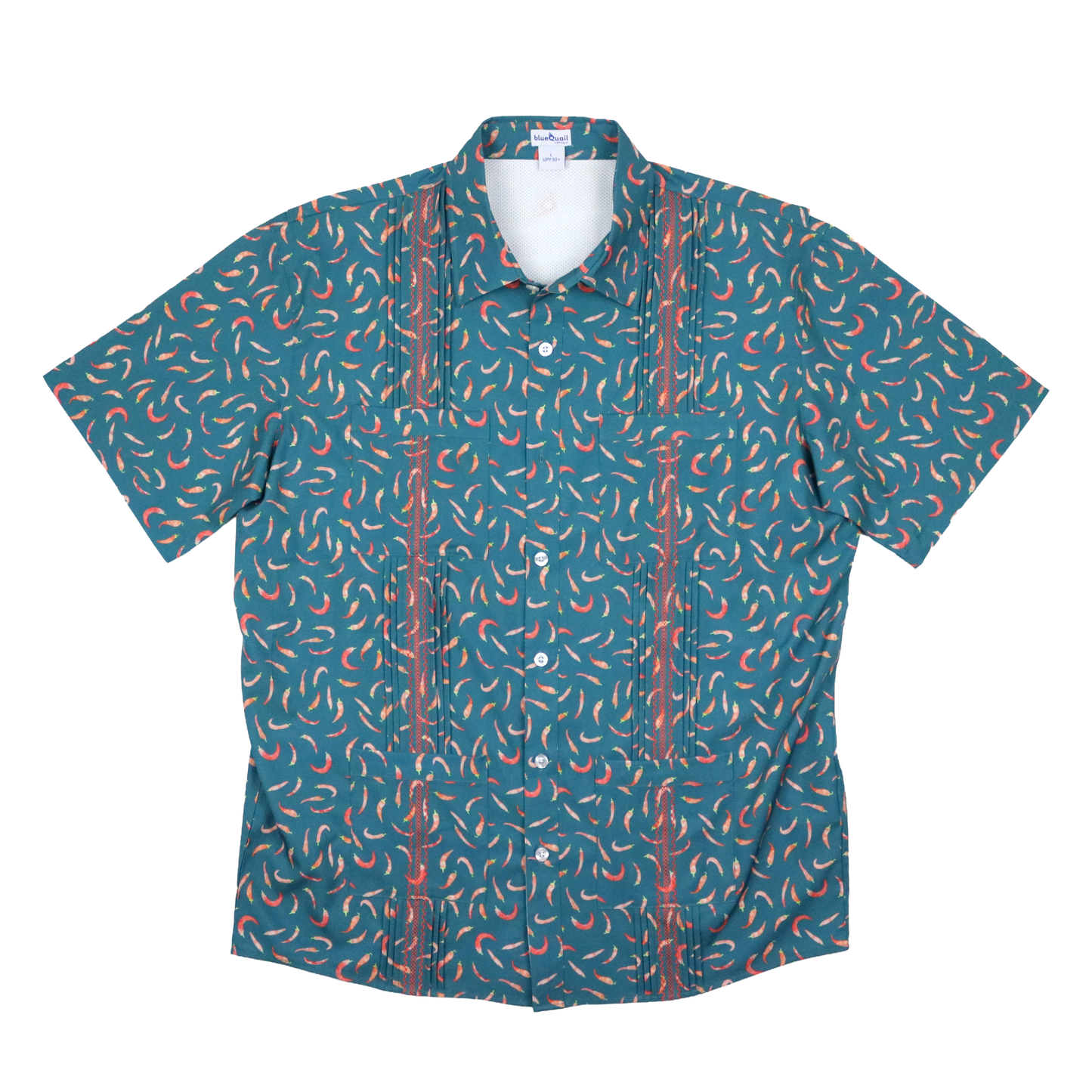 Men’s - Guayabera - Chili Peppers Short Sleeve Shirt