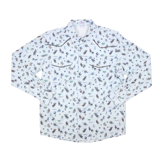 Men's - Rodeo Pearl Snap Long Sleeve Shirt