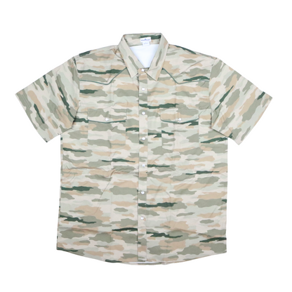 Men's - Classic Camo Pearl Snap Short Sleeve Shirt
