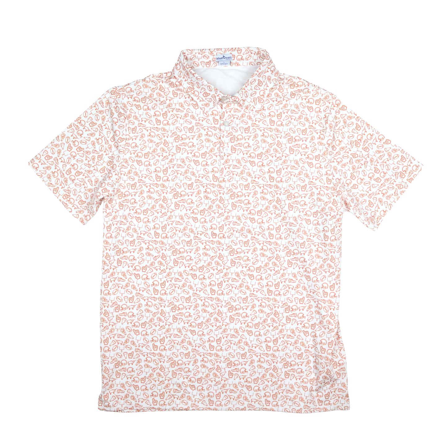 Men's - Kickoff Burnt Orange Polo Short Sleeve Shirt