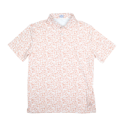 Men's - Kickoff Burnt Orange Polo Short Sleeve Shirt