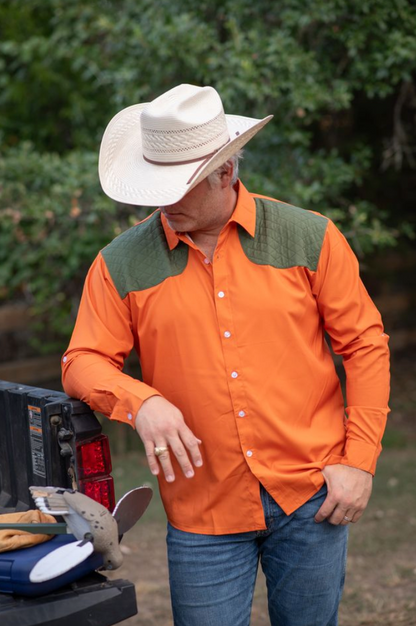 Men's - Blaze & Green Long Sleeve Shirt