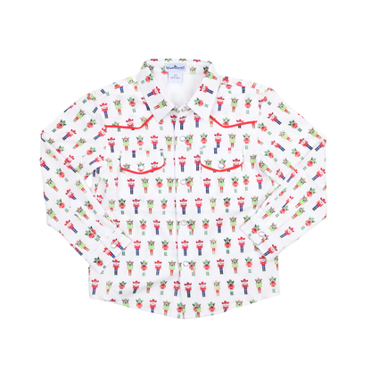 Nutcrackers Pearl Snap Long Sleeve Shirt