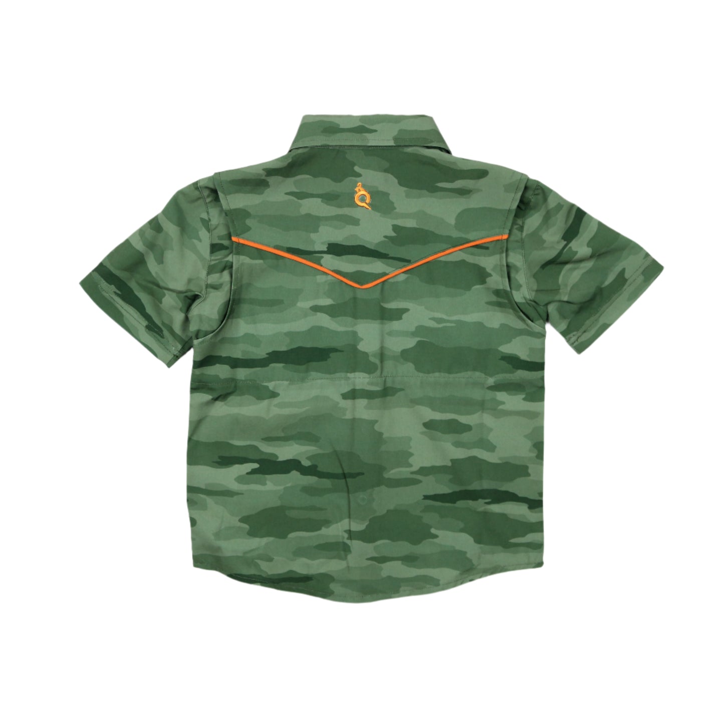 Classic Camo Green Pearl Snap Short Sleeve Shirt