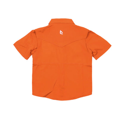 Men's - Gameday Burnt Orange Pearl Snap Short Sleeve Shirt