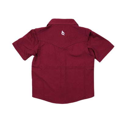 Men's - Gameday Maroon Pearl Snap Short Sleeve Shirt