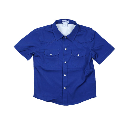 Men's - Gameday Navy Pearl Snap Short Sleeve Shirt