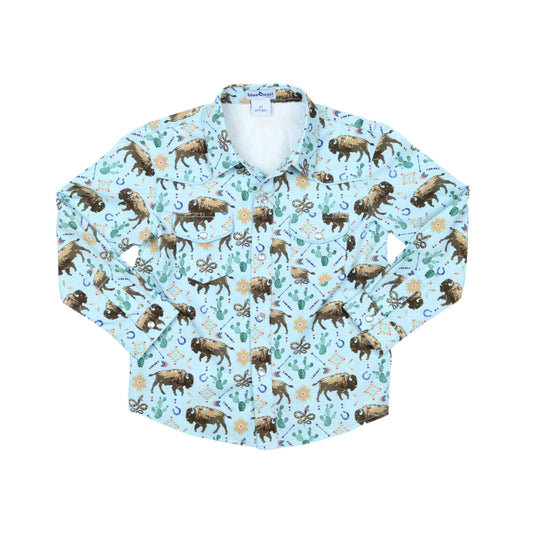 Western Buffalo Pearl Snap Long Sleeve Shirt
