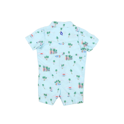 Coastal Getaway Pearl Snap Romper