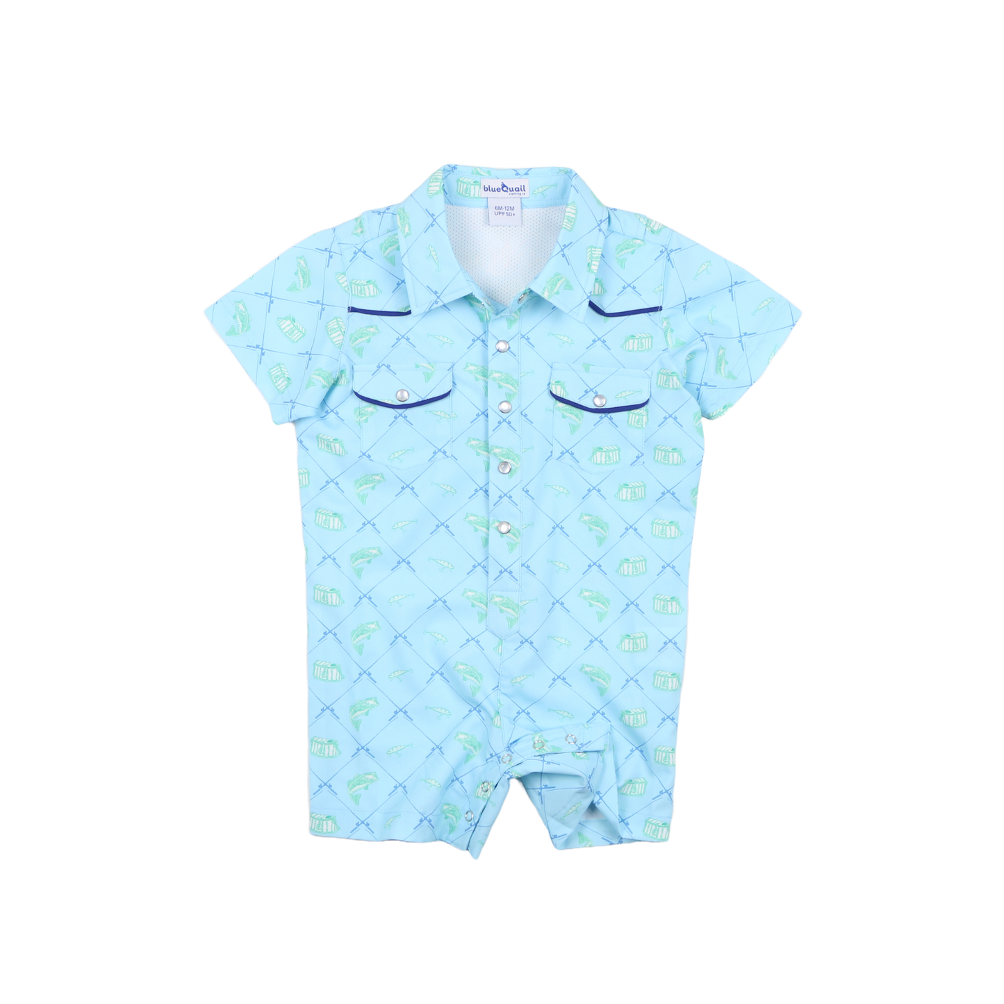 Fisherman Pearl Snap Romper