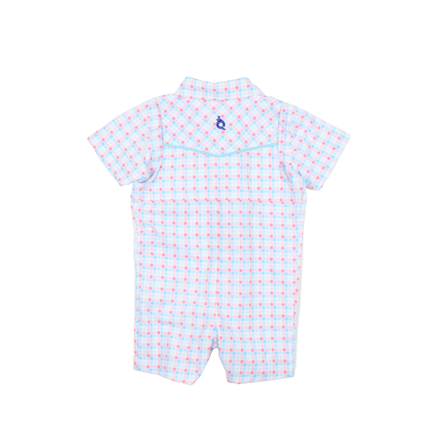 Liberty Plaid Pearl Snap Romper