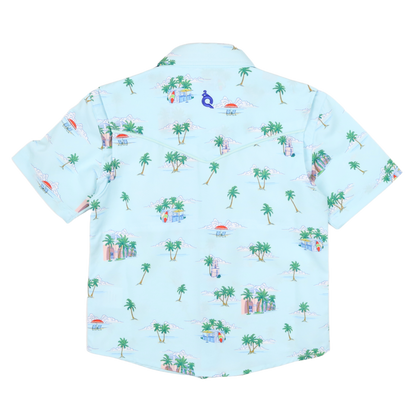 Coastal Getaway Pearl Snap Short Sleeve Shirt