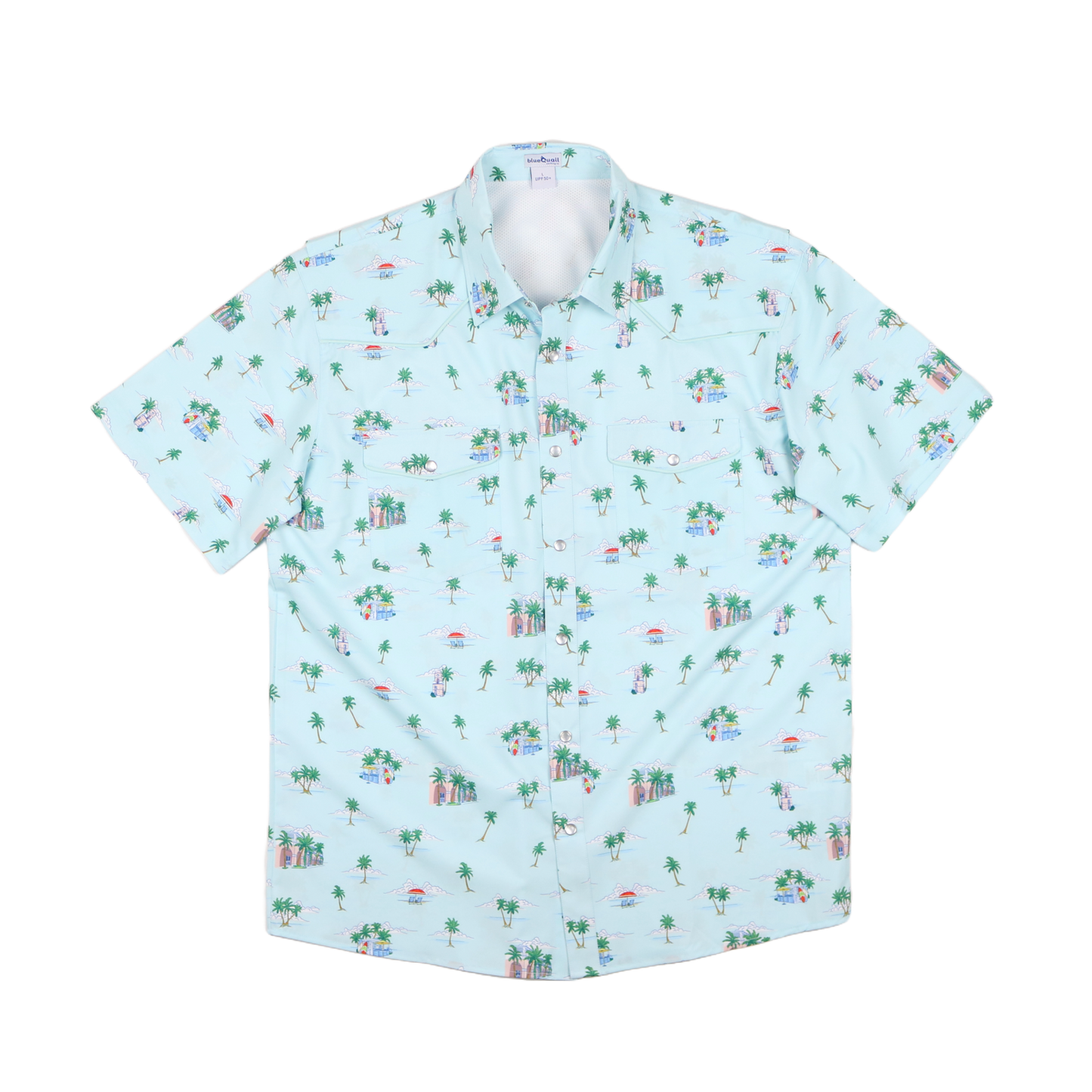 Men's - Coastal Getaway Pearl Snap Short Sleeve Shirt