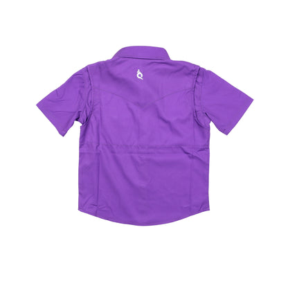 Gameday Purple Pearl Snap Short Sleeve Shirt