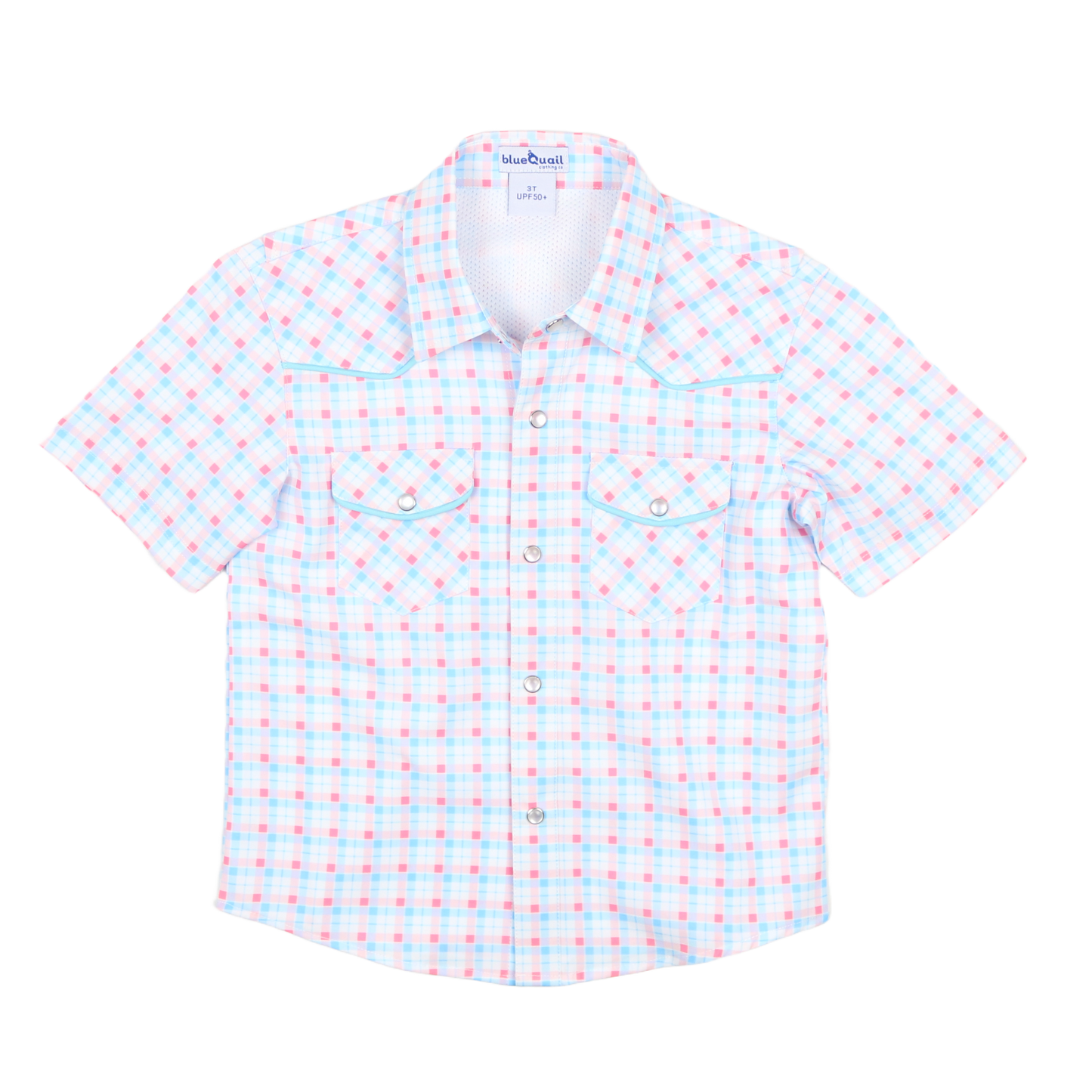 Liberty Plaid Pearl Snap Short Sleeve Shirt