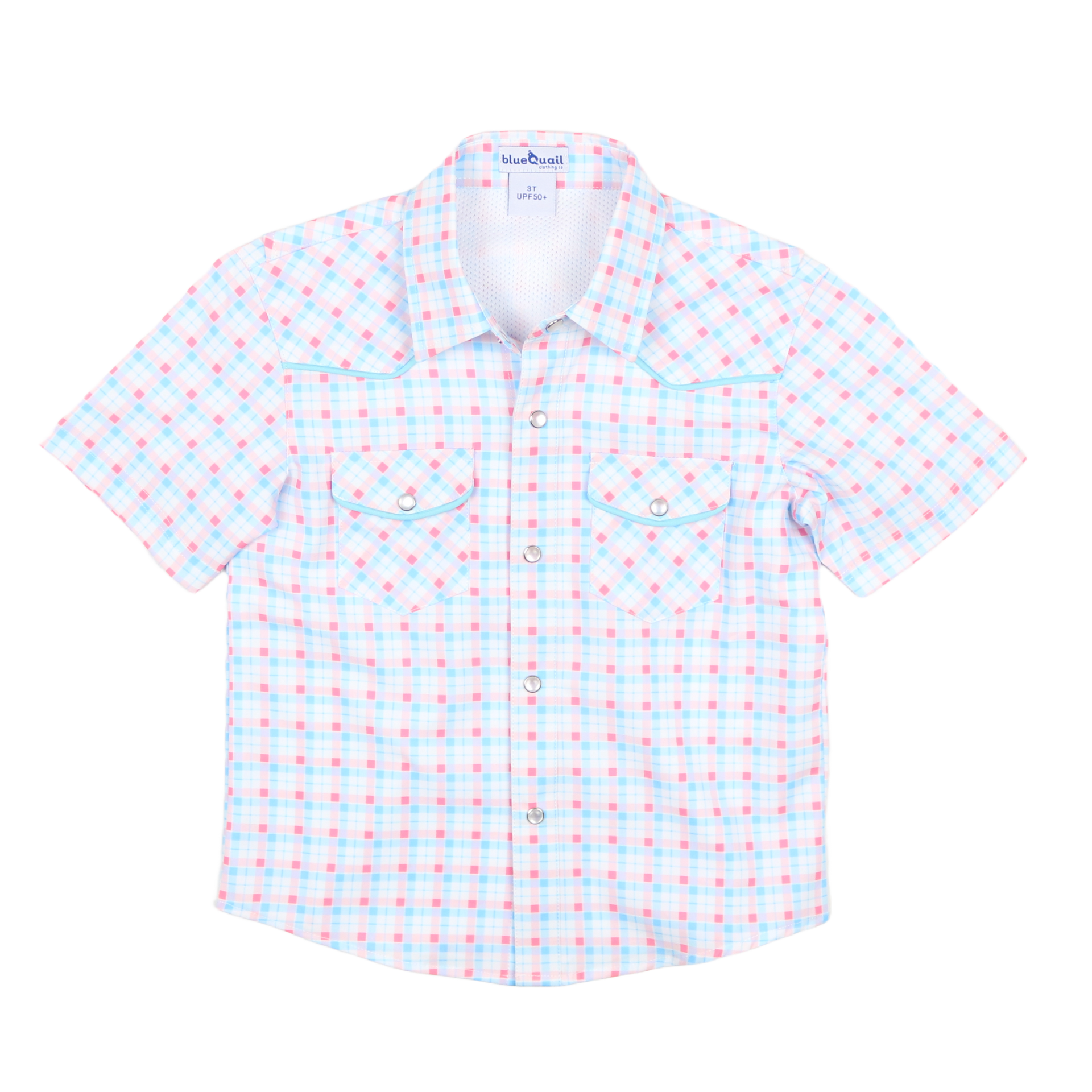 Liberty Plaid Pearl Snap Shirt Sleeve Shirt - Pearl Snap