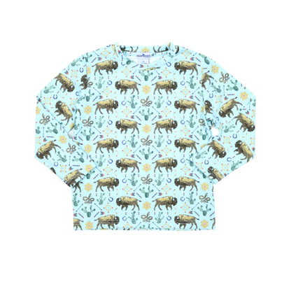 Western Buffalo Long Sleeve Performance Tee