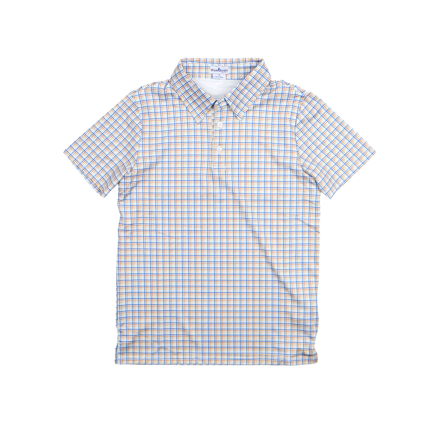 Brazos Plaid Polo Short Sleeve Shirt