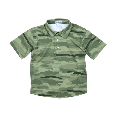 Classic Camo Green Polo Short Sleeve Shirt