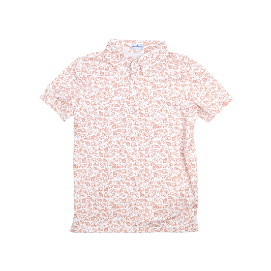 Kickoff Burnt Orange Polo Short Sleeve Shirt