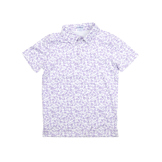 Kickoff Purple Polo Short Sleeve Shirt