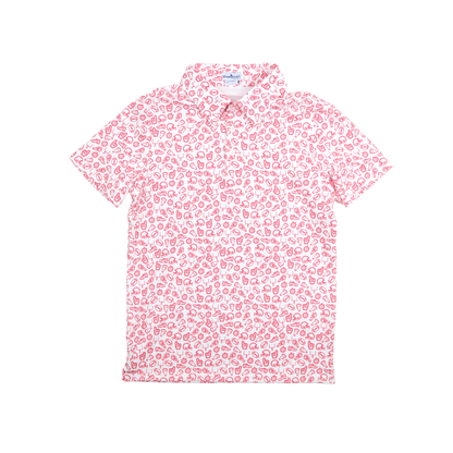 Kickoff Red Polo Short Sleeve Shirt
