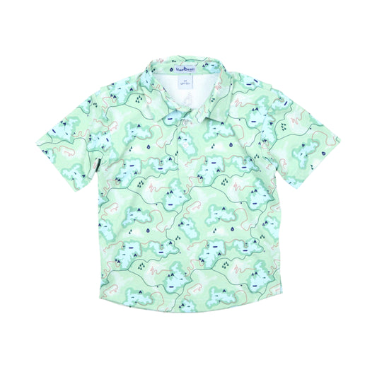 Trail Map Camo Polo Short Sleeve Shirt