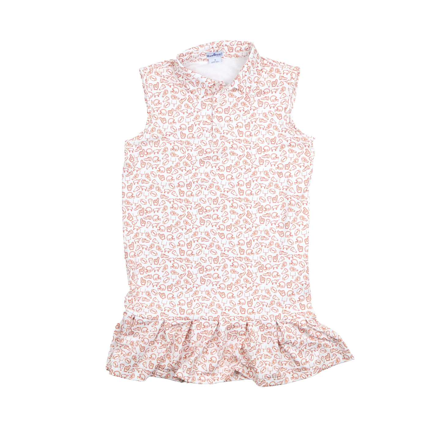 Kickoff Burnt Orange Polo Sleeveless Dress