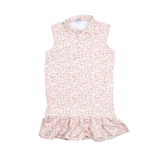 Kickoff Burnt Orange Polo Sleeveless Dress