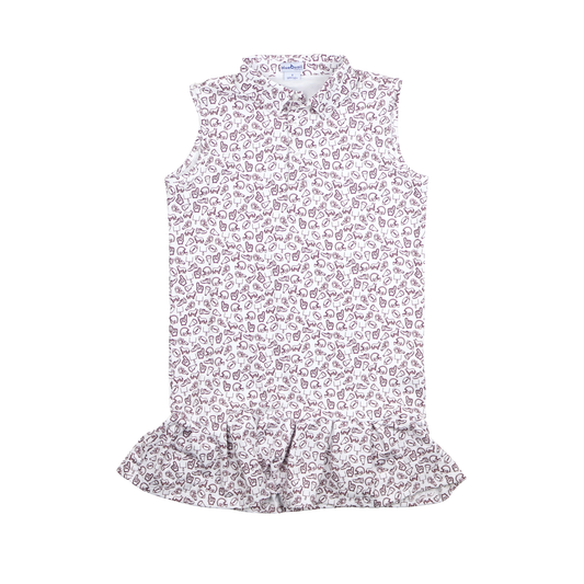 Kickoff Maroon Polo Sleeveless Dress