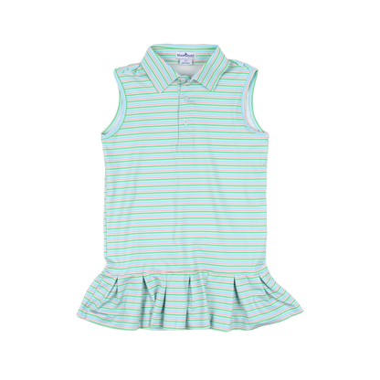 Sherbet Stripe Polo Sleeveless Dress