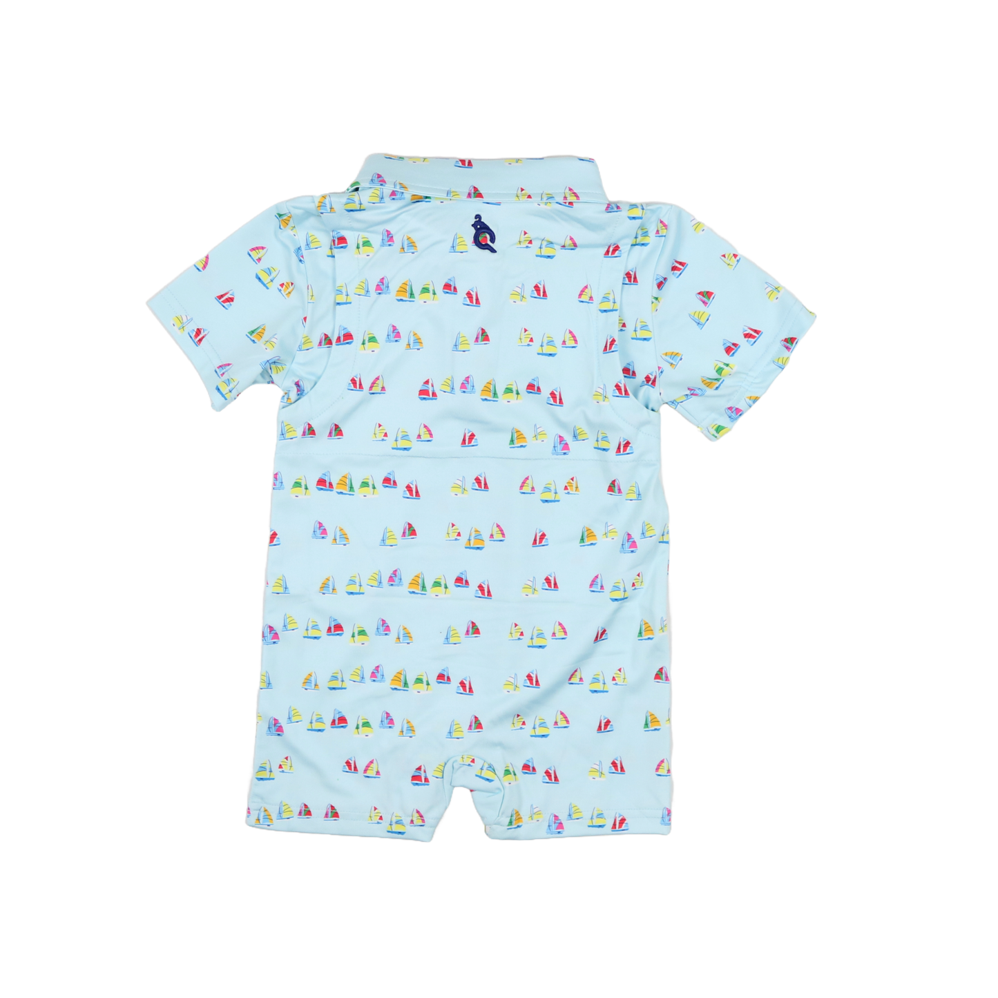 Boat Race Polo Short Sleeve Romper