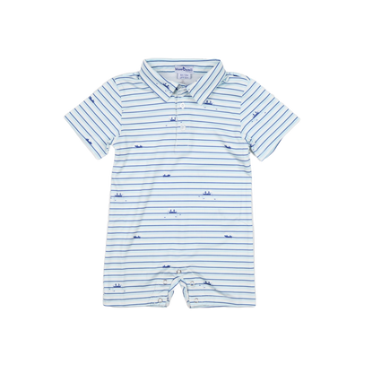 Gone Fishin' Polo Short Sleeve Romper