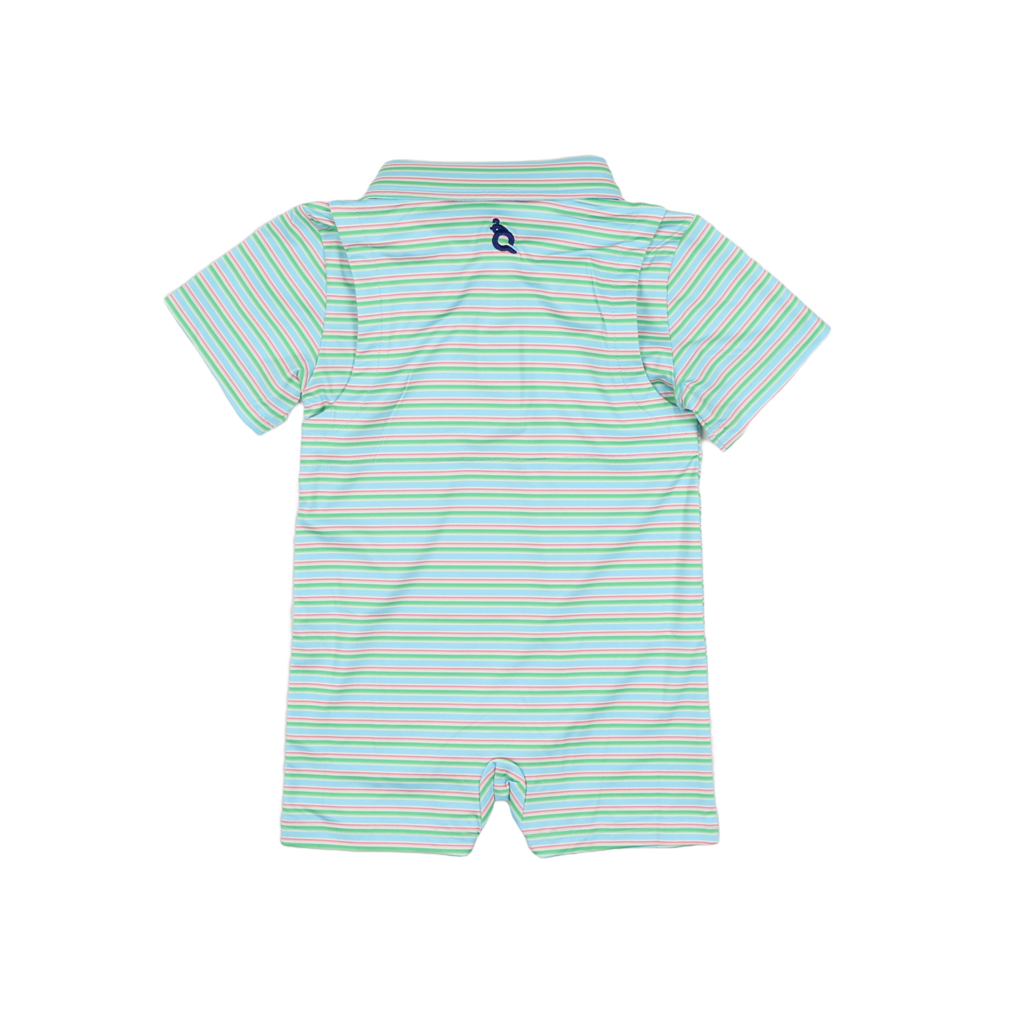 Sherbet Stripe Polo Short Sleeve Romper