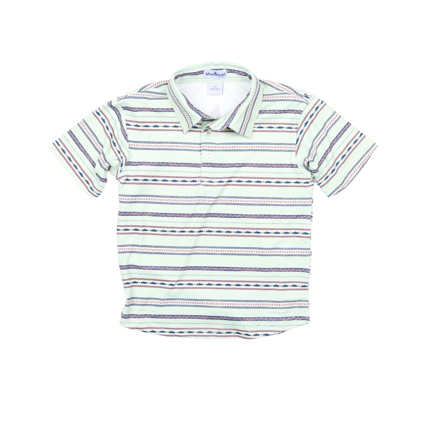 Aztec Stripe Polo Short Sleeve Shirt