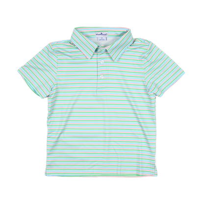 Sherbet Stripe Polo Short Sleeve Shirt