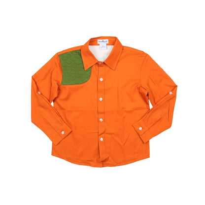 Blaze Orange & Green Long Sleeve Shirt