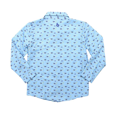 Quail Woodblock Long Sleeve Shirt