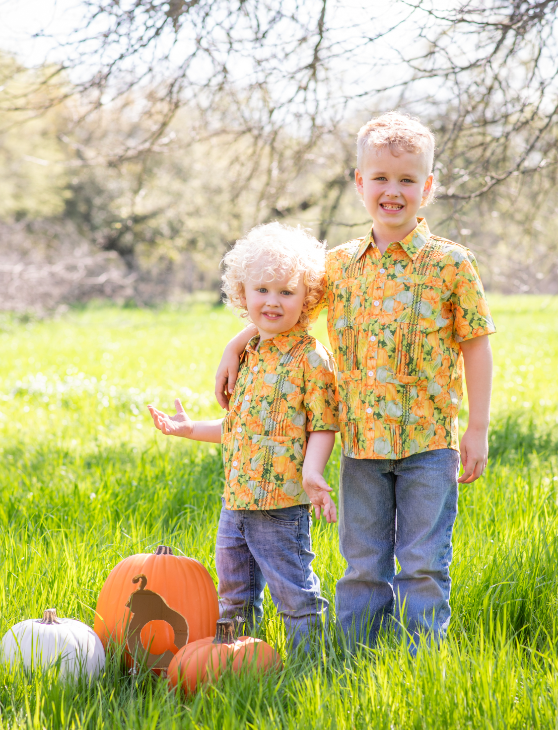 Guayabera - Pumpkin Camo Short Sleeve Shirt