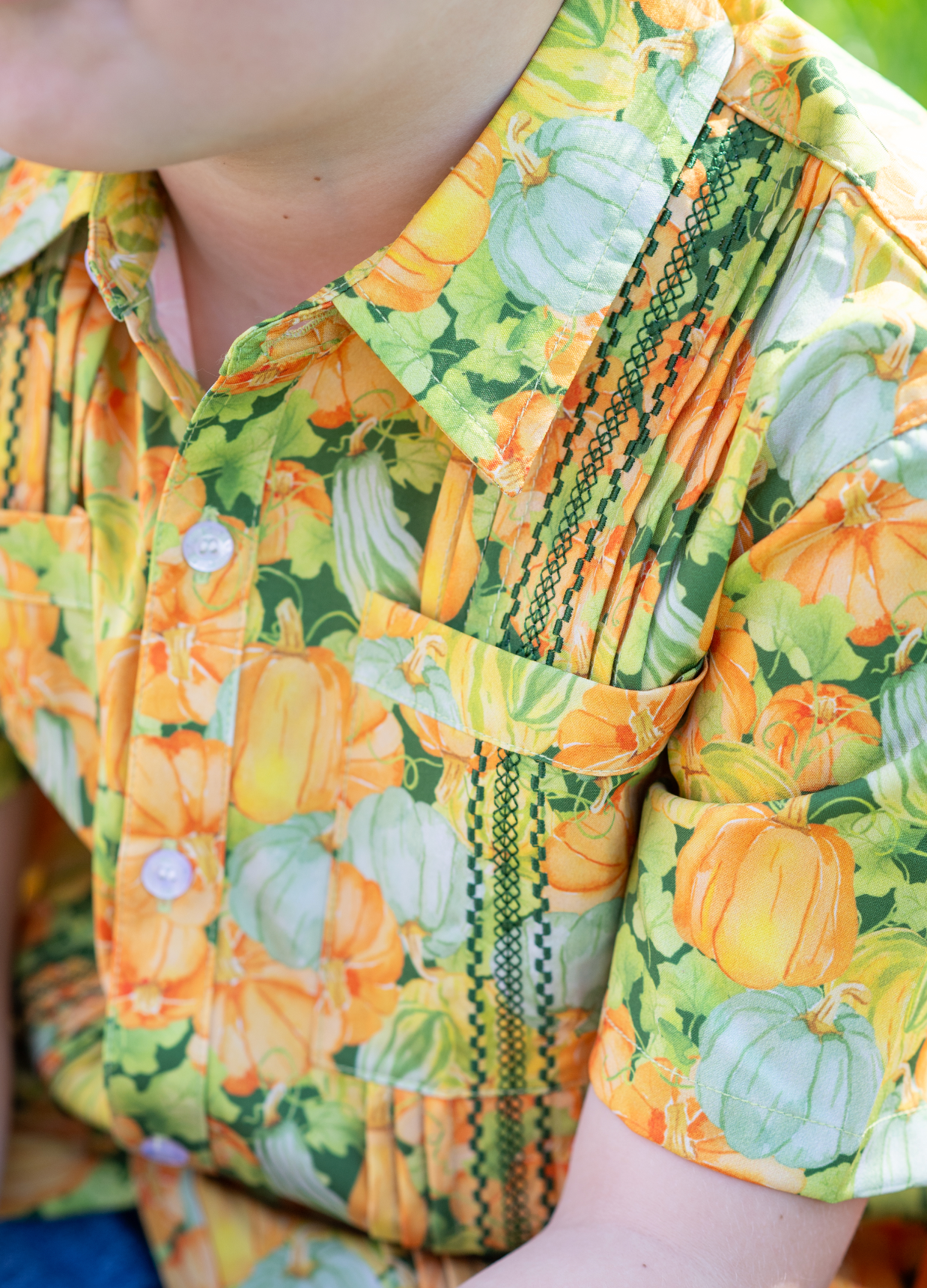 Guayabera - Pumpkin Camo Short Sleeve Shirt